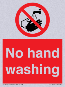 No hand washing